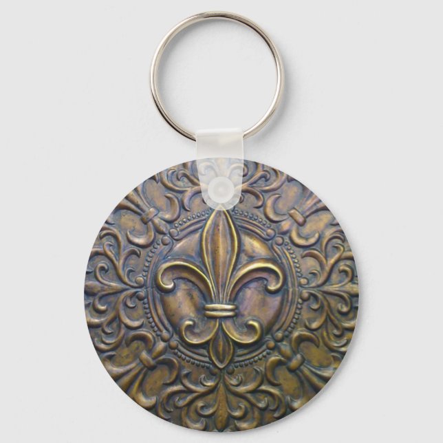 Porte-clés Fleur de bronze D'Lis (Recto)