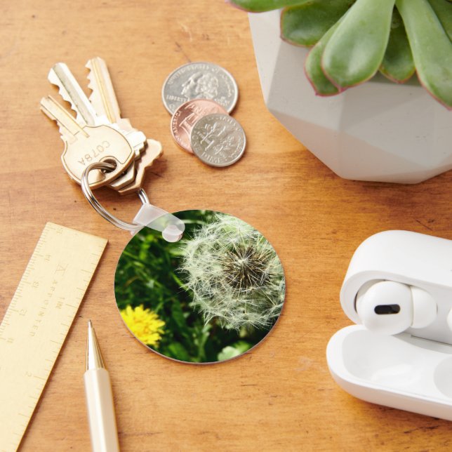 Porte-clés Fleur de Dandelion et tête de semence (Bureau)