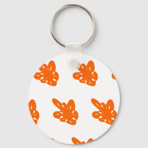 Porte-clés fleur de feuille d'orange conception abstraite tas