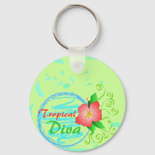 Porte-clés Fleur de ketmie - porte - clé