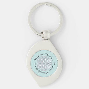 Porte-clés Fleur de la vie Ho'oponopono