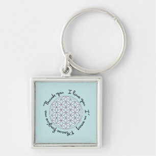 Porte-clés Fleur de la vie Ho'oponopono