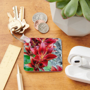 Porte-clés Fleur de Lys Stargazer Rouge