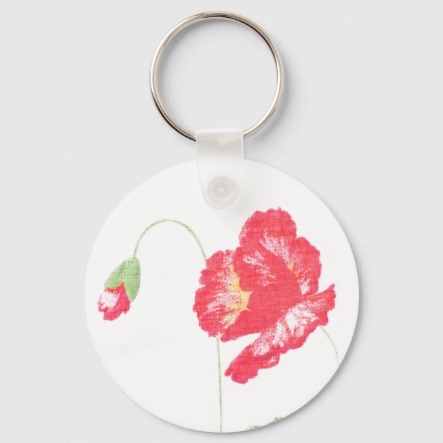 Porte-clés Fleur de pavot sauvage (Recto)