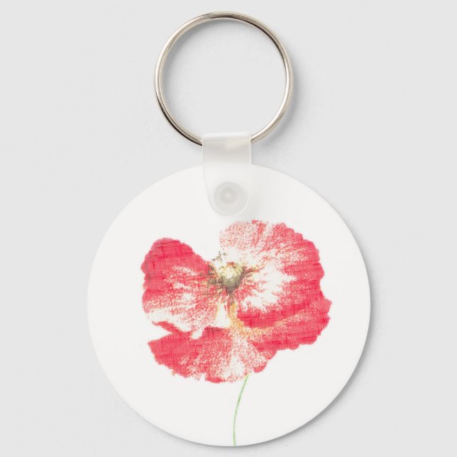 Porte-clés Fleur de pavot sauvage (Recto)