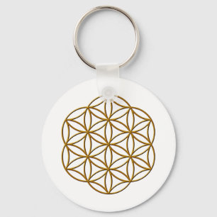 Porte-clés Fleur d'or de vie