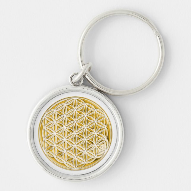 Porte-clés Fleur d'or vivant / plein d'or (Devant)