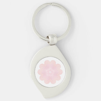 Porte-clés Fleur Graphique Rose Pâle Pastel
