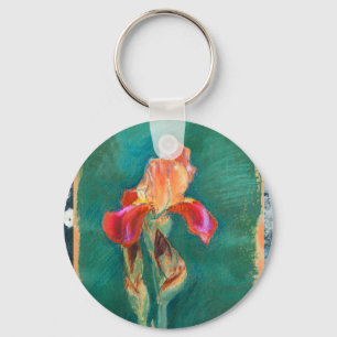Porte-clés Fleur Iris colorée