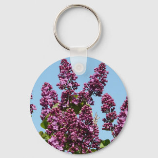 Porte-clés fleur, lilas violet