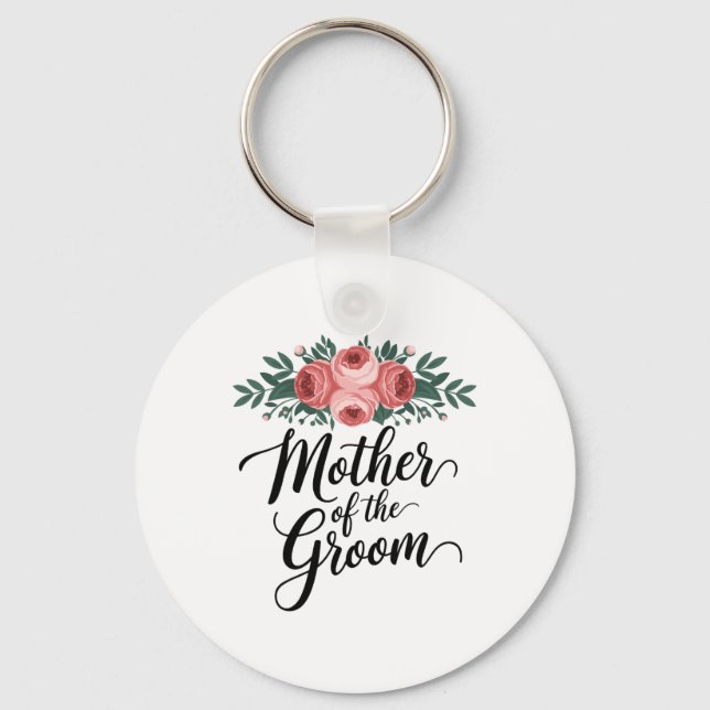 Porte-clés Fleur Mère Du Marié Shower Mariage Maman De (Recto)