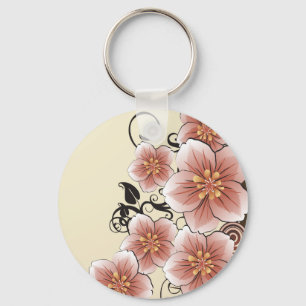 Porte-clés Fleur moderne Brown