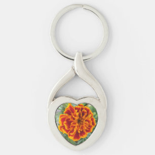 Porte-clés Fleur orange de souci