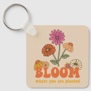 Porte-clés Fleur Où vous êtes planté
