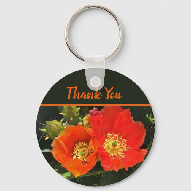 Porte-clés Fleur photo Merci Bright Red Cactus (Recto)