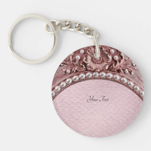Porte-clés Fleur Rose
