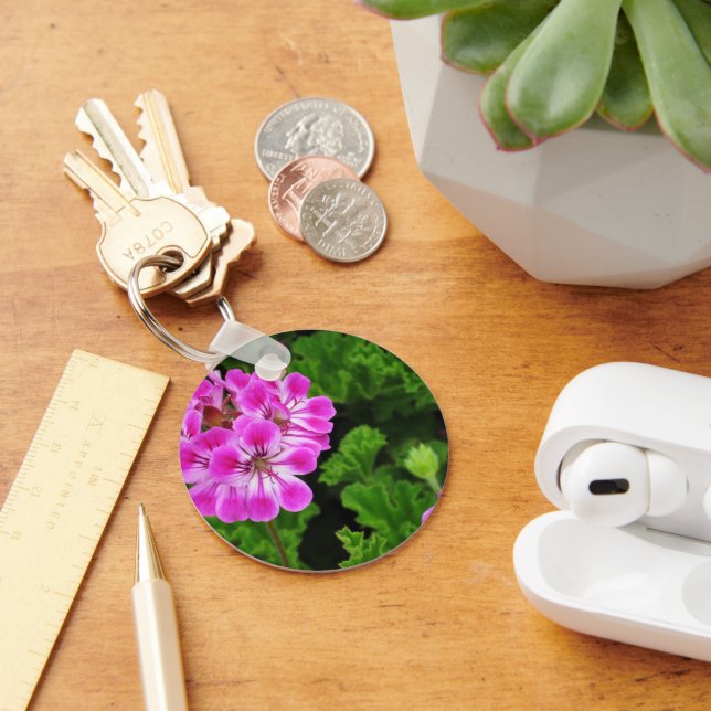 Porte-clés Fleur rose - (Bureau)