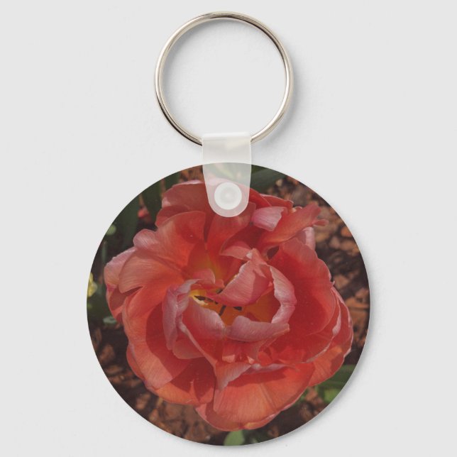 Porte-clés fleur rouge  (Recto)