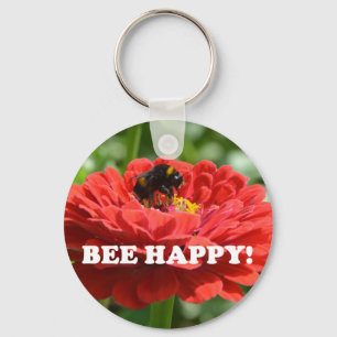 Porte-clés Fleur rouge d'Abee Happy