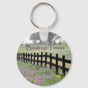 Porte-clés Fleur sauvage de la ligne de clôture Bastrop Texas
