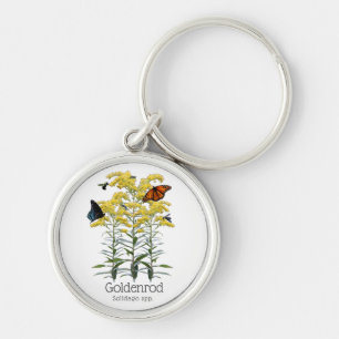 Porte-clés Fleur sauvage et pollueur de Goldenrod Solidago