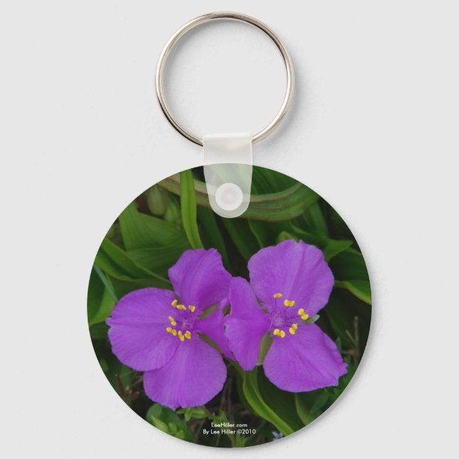 Porte-clés Fleur sauvage Fuchsia Spiderwort Hot Springs Cadea (Recto)