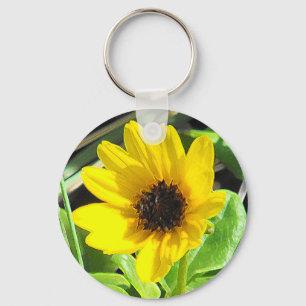 Porte-clés Fleur sauvage jaune