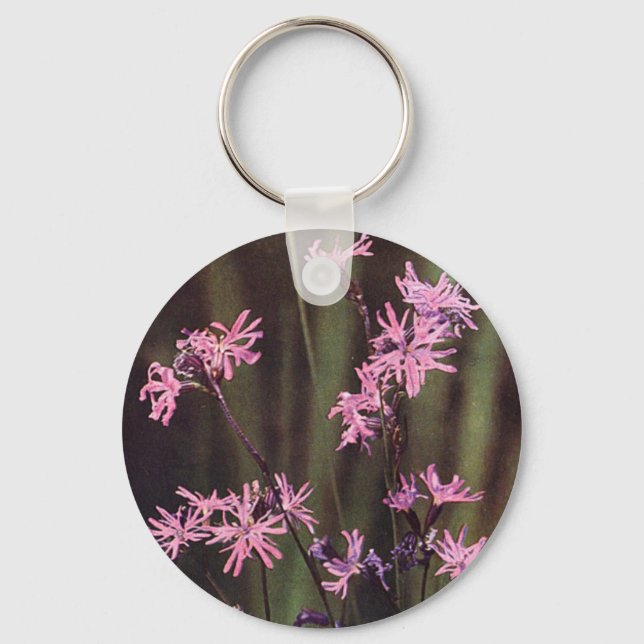 Porte-clés Fleur sauvage : Robin dallé (Recto)