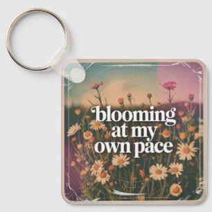 Porte-clés Fleurir à mon propre rythme