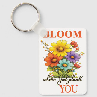 Porte-clés Fleurir où Dieu vous plante Coussin