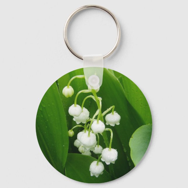 Porte-clés Fleurs blanches Lily-of-the-Valley Porte - clé (Recto)