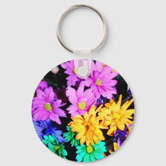 Porte-clés Fleurs colorées porte - clés