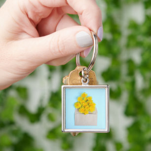 Porte-clés Fleurs Dandelions dans l'enveloppe