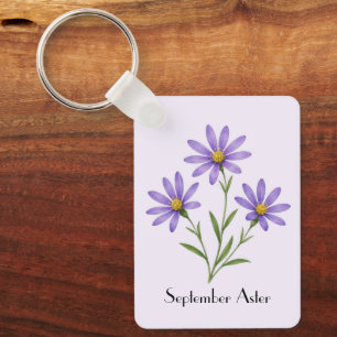 Porte-clés Fleurs d'Aster de septembre 