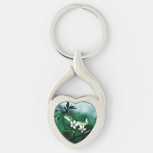 Porte-clés Fleurs de cerisiers blancs
