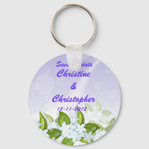 Porte-clés Fleurs de jasmin Sauvez la date