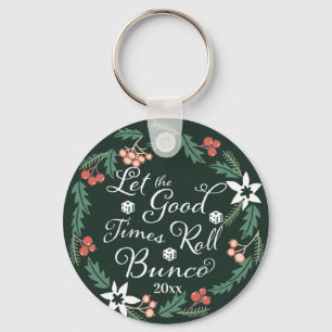 Porte-clés Fleurs de matrices de vacances de Noël de Bunco