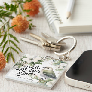 Porte-clés Fleurs de Noël personnalisées et Coussin d'oiseaux