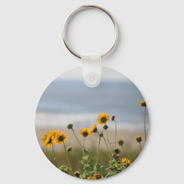 Porte-clés Fleurs de plage sur l'île de Galveston (Recto)