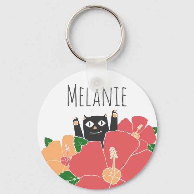 Porte-clés Fleurs de printemps chatoyantes Cute personnalisée (Recto)