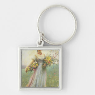 Porte-clés Fleurs de ressort