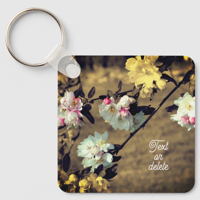 Porte-clés Fleurs De Sepia Personnalisées (Recto)