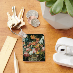 Porte-clés Fleurs de style baroque vintage dans un vase