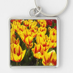 Porte-clés fleurs de tulipes Tulipes Jaunes Pâques