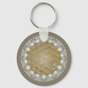 Porte-clés FLEURS DE VIE - Géométrie Sacrée Lumière 1