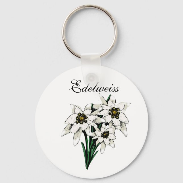 Porte-clés Fleurs Edelweiss (Recto)