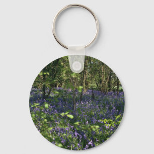 Porte-clés Fleurs en bois de jacinthe des bois