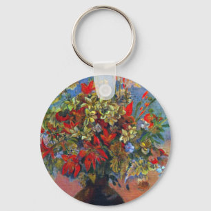 Porte-clés Fleurs et chats de Paul Gauguin, Art Vintage