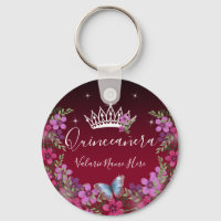 Fleurs et papillon princesse Quinceanera