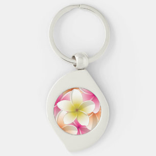 Porte-clés Fleurs frangipaniennes lumineuses